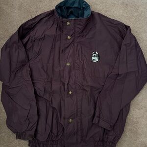 Men's Maroon Jacket with Embroidered Logo